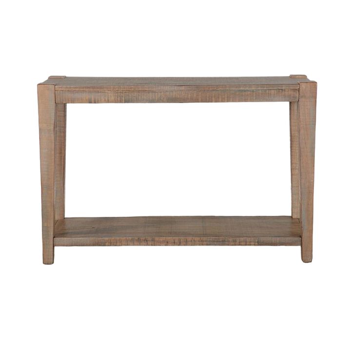 Lilly Sofa Table, 1 Shelf, Light Brown Mahogany, Rectangular 48 Inch