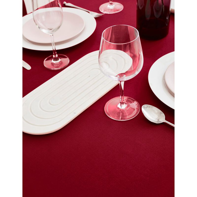 Solino Home Dru - Cotton Linen Plain Tablecloth &ndash; Handcrafted, Machine Washable, Perfect for Holiday and Everyday Dining