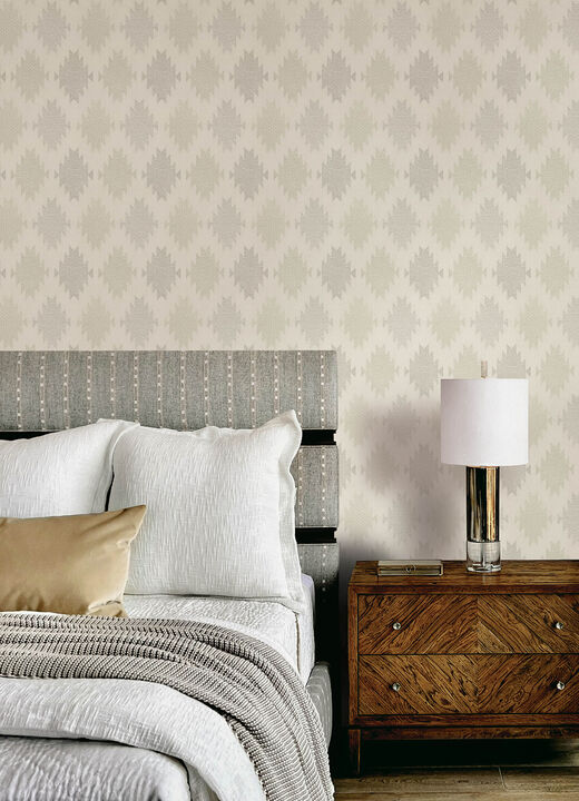 Stitched Heirloom Moss Wallpaper