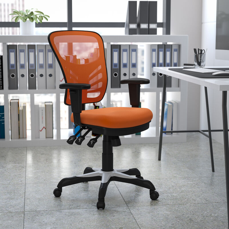 Nicholas Mid-Back Dark Gray Mesh Multifunction Executive Swivel Ergonomic Office Chair with Adjustable Arms image number 1