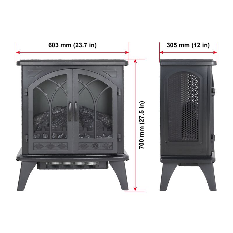 MONDAWE 24 Inch 3D Infrared Electric Stove With Remote Control