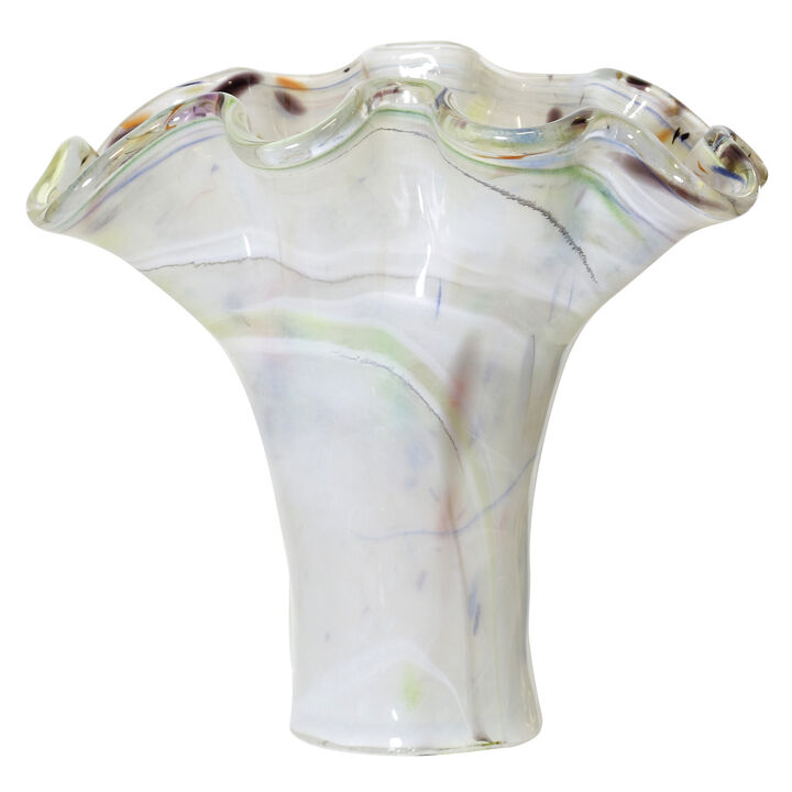 Ostrica Vase White Arlecchino