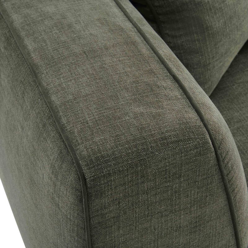 Tristine Olive Green Upcycled Basketweave Sofa image number 5