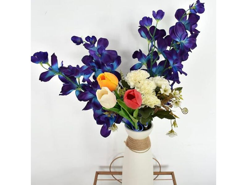 Purple Artificial Orchid Flower Stems Outdoor Wedding Centerpiece Decor image number 1