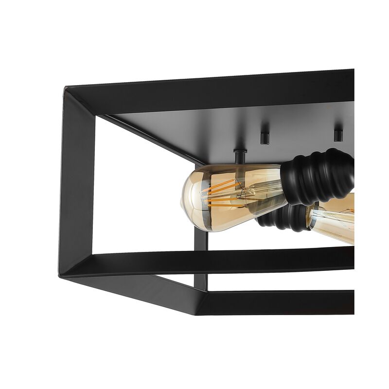 Marfa 2-Light Iron Modern Farmhouse LED Flush Mount