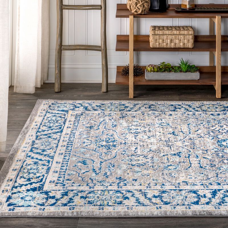 Modern Persian Boho Floral Area Rug
