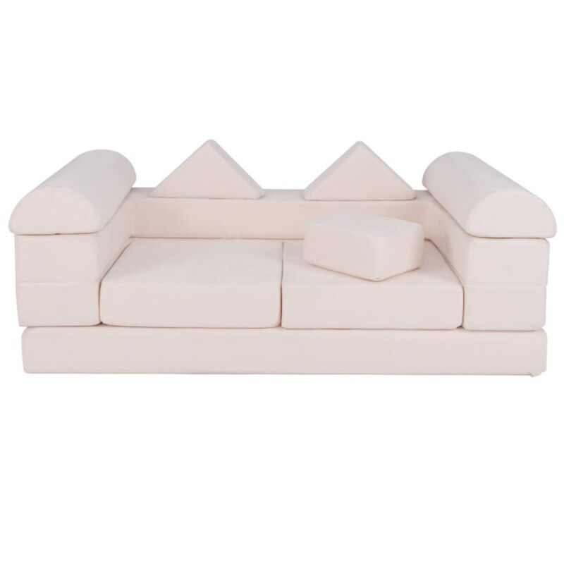 Hivvago Climb and Crawl Foam and Floor Playset with Breathable Suede Fabric