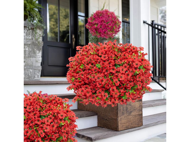 16 Bundle Artificial Greenery Plants Outdoor Garden Porch Decor image number 1