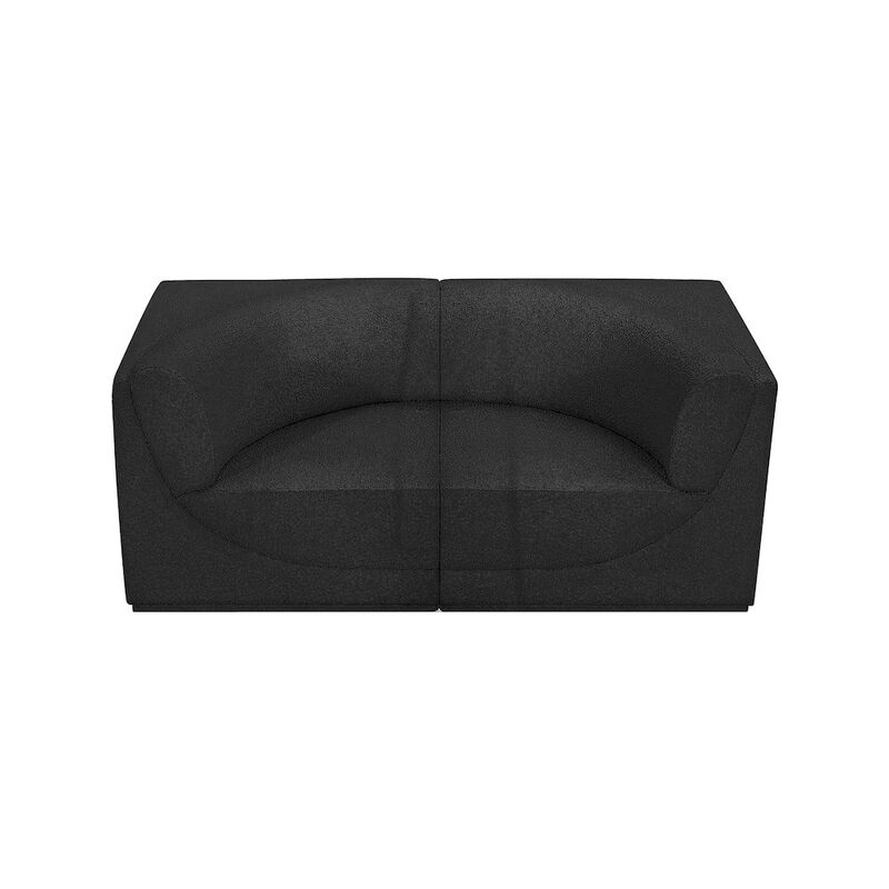Meridian Furniture Ollie Black Boucle Fabric Modular Sofa
