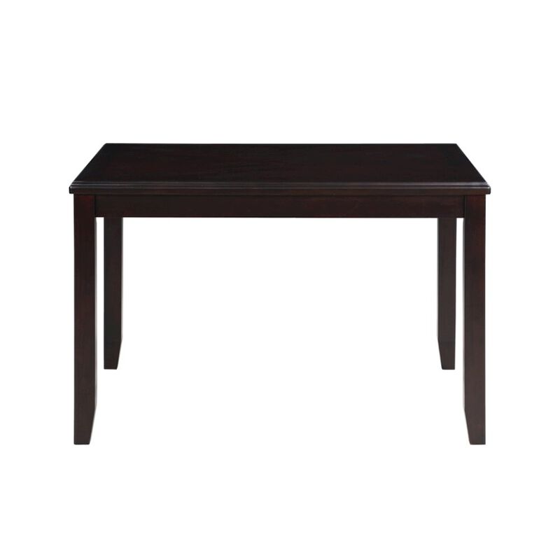 5-Piece Rectangular Dining Set 48" Table 4 Chairs Ebony Brown image number 2