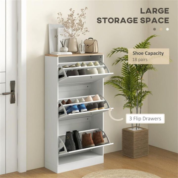 Shoe Storage Cabinet Compact and Functional Organizer for Organized Entryway or Closet