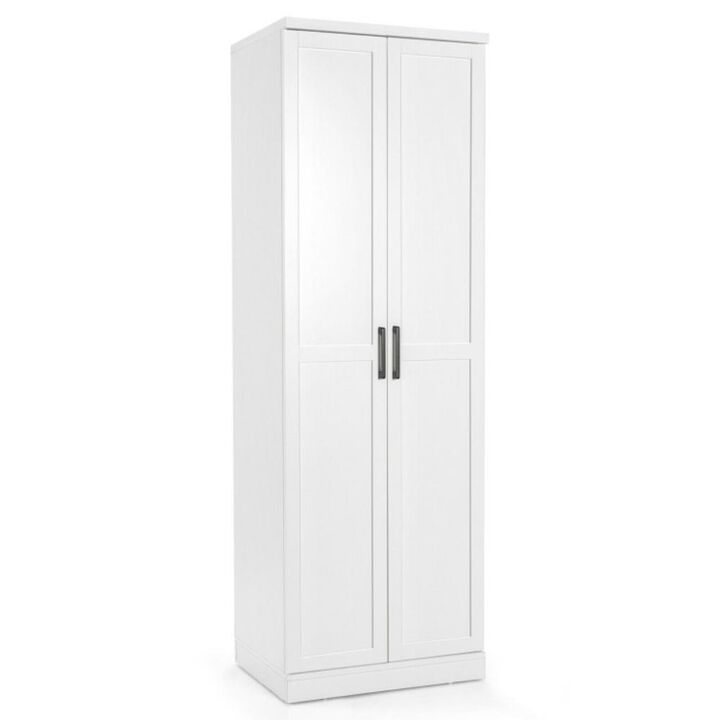 Hivvago Freestanding Storage Cabinet with 2 Doors and 5 Shelves