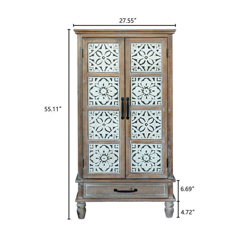 Guceb Vintage Carved Wood Armoire image number 8