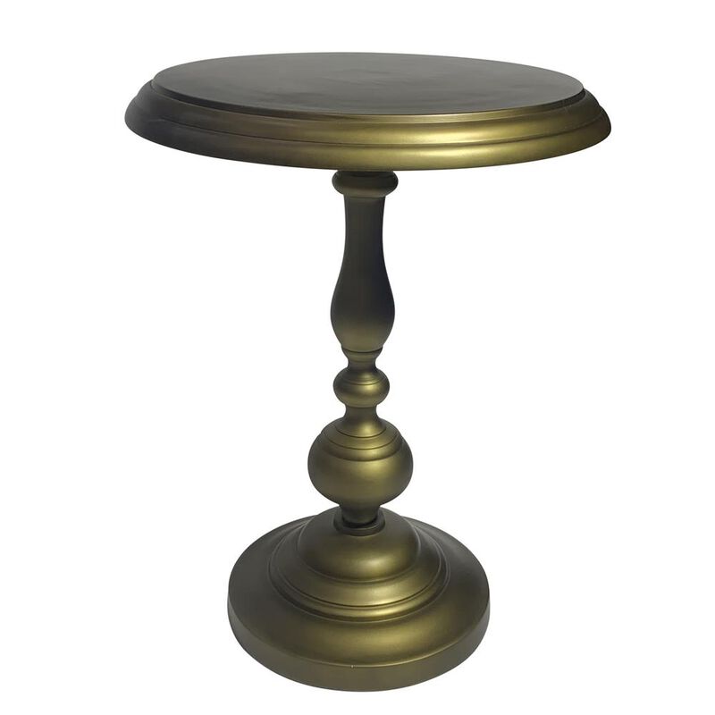 Carolina Living Pearson Metal Accent Table - Antique Brass