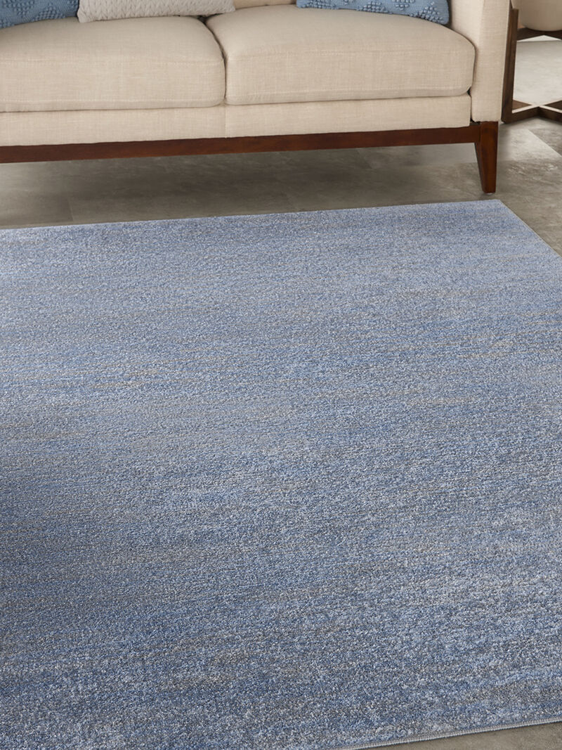 Nourison Essentials NRE01 Blue/Gray 5' x 7' Rug image number 7