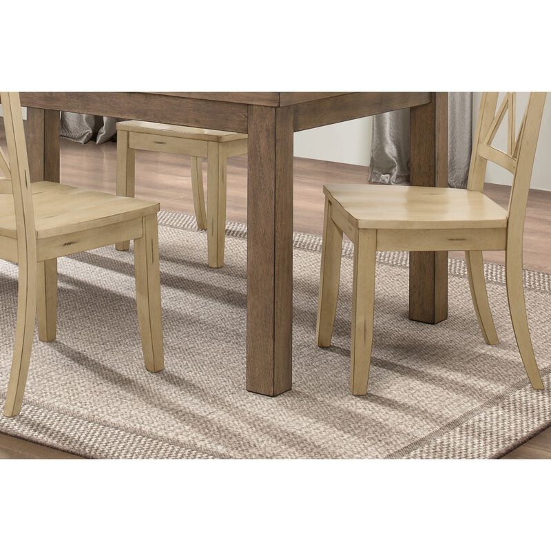 Streamdale Casual Buttermilk Finish Side Chairs - Set of 2