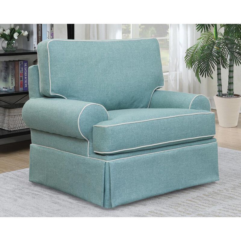 American Furniture Classics Coastal Aqua Series Upholstered Armchairs