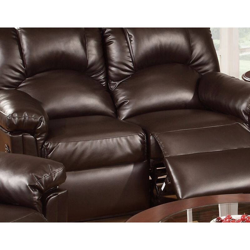 Motion Recliner Chair 1pc Glider Couch Living Room Furniture Brown Bonded Leather