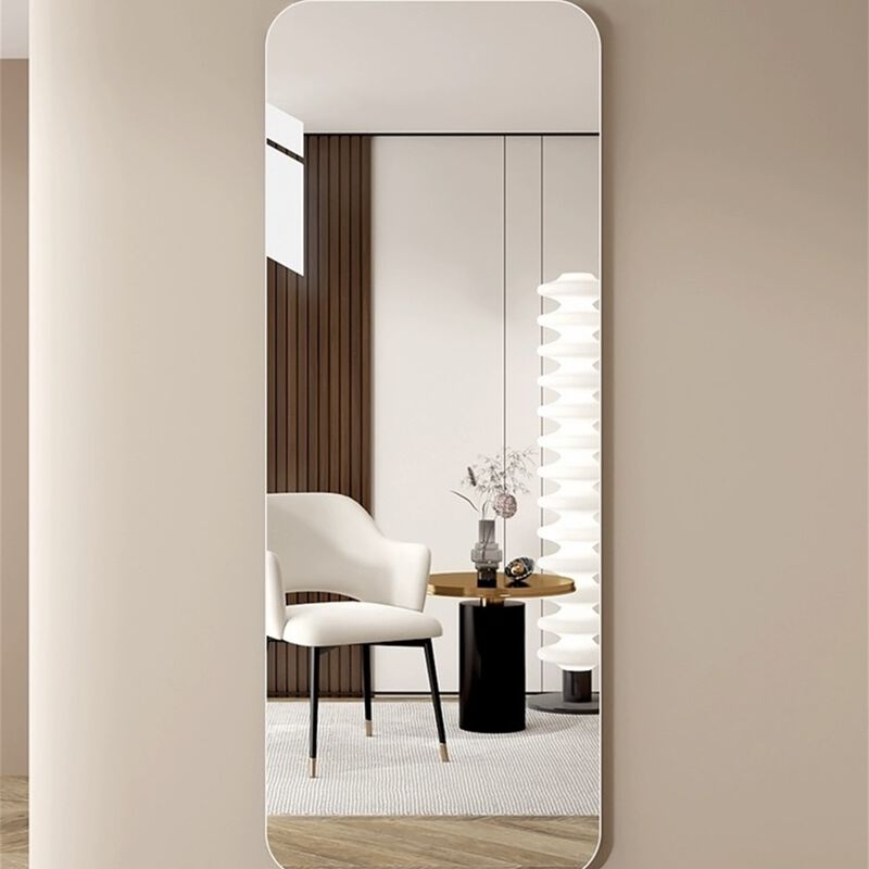 ELEMENT ACE 65 Inch x 24 Inch Full Body Round Corner Wall Hanging Mirror High Definition Explosion-Proof 5mm Silver Mirror for Living Room Bedroom Cloakroom Home Use image number 4