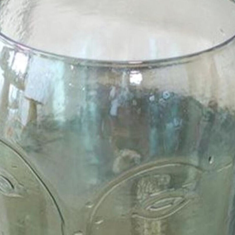 HomeRoots Set of Two Light Green Glass Modern Abstract Faces Table Vases image number 3