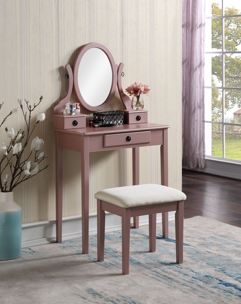 Kippef Makeup Vanity Table and Stool Set image number 1