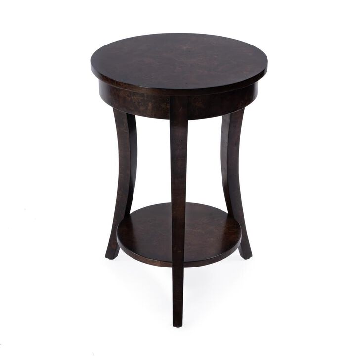 Butler Specialty Holdin Round 18"W Side Table, Medium Brown