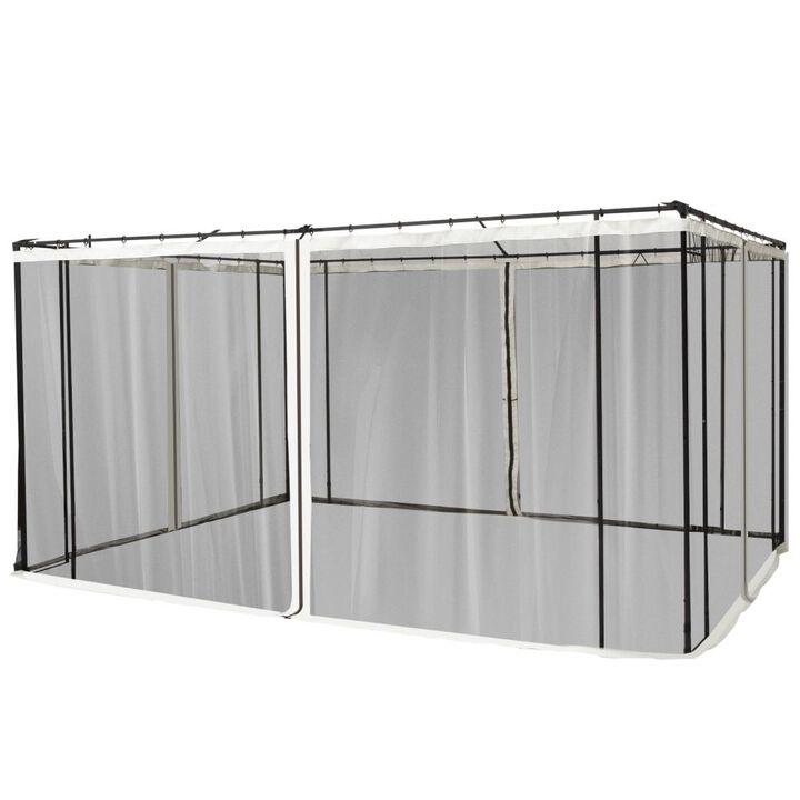 Hivvago Outdoor Gazebo Sidewall Replacement, Washable Polyester
