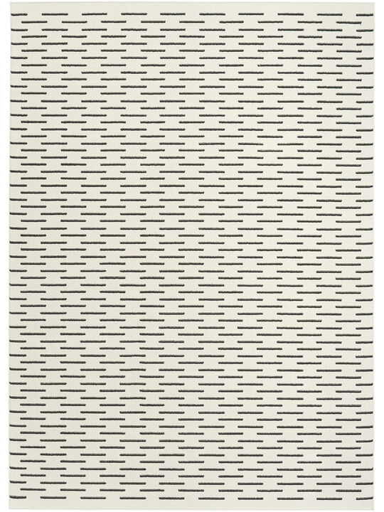 Nordic NRC12 Ivory/Black 4' x 6' Rug