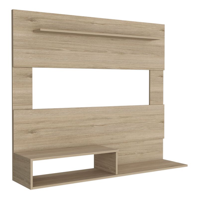 Being Floating Entertainment Center, One Superior Shelf, Two Shelves, Space For The TV´s up 55" -Light Pine