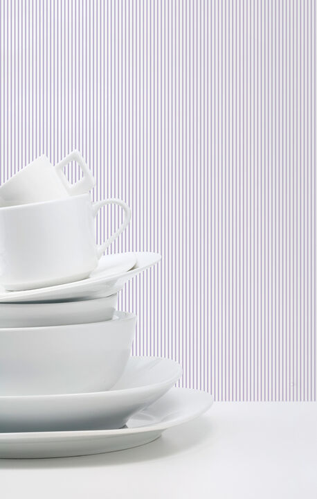 Miniatures 2 Narrow Stripe Purple Lilac Wallpaper G67858