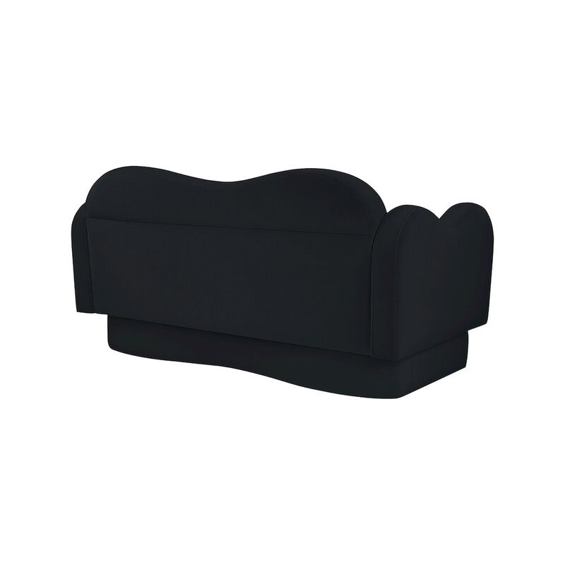 Meridian Furniture Bloom Black Velvet Loveseat