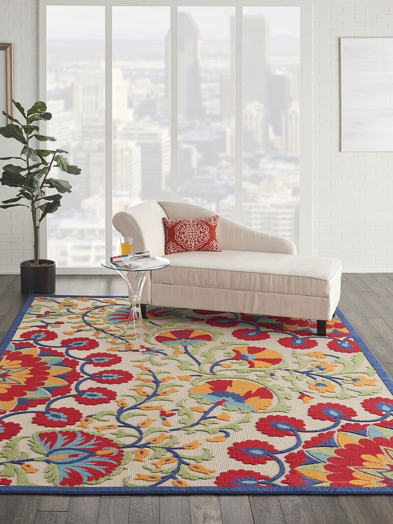 Aloha ALH20 Red/Multicolor 7' x 10' Rug