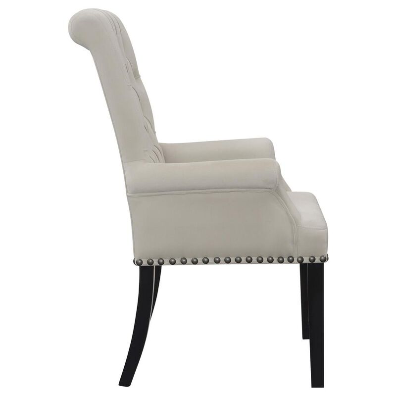 Coaster Co. of America Alana Upholstered Tufted Arm Chair with Nailhead Trim