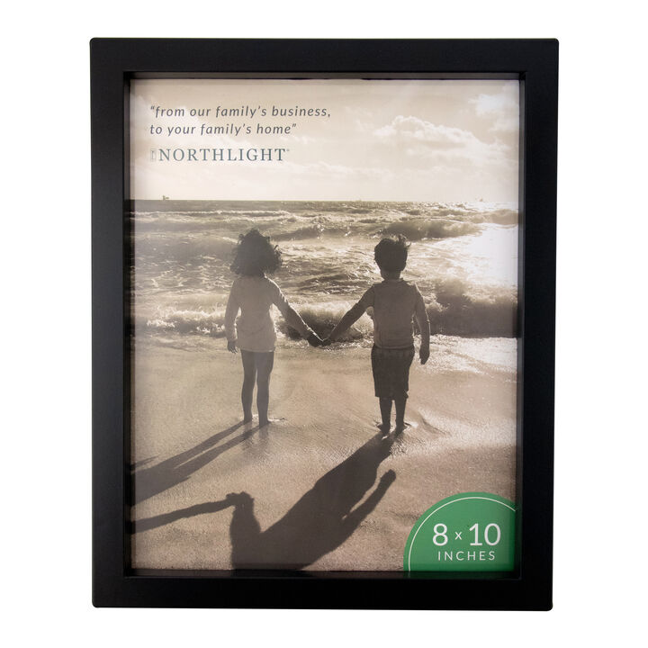 10.75" Classical Rectangular 8" x 10" Photo Picture Frame - Matte Black