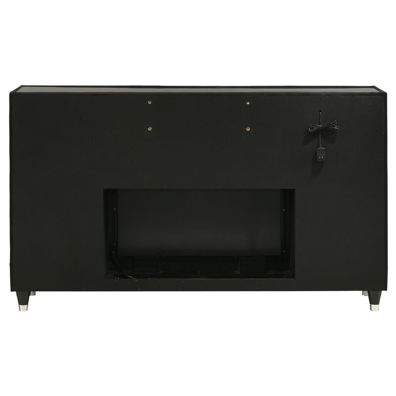 Maren Wide Dresser, 8 Drawers, LED Flame box, Velvet image number 4