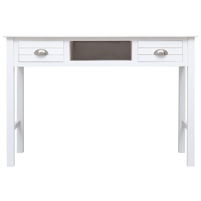 Desk White Solid Paulownia wood and Solid Poplar wood Medium Desk