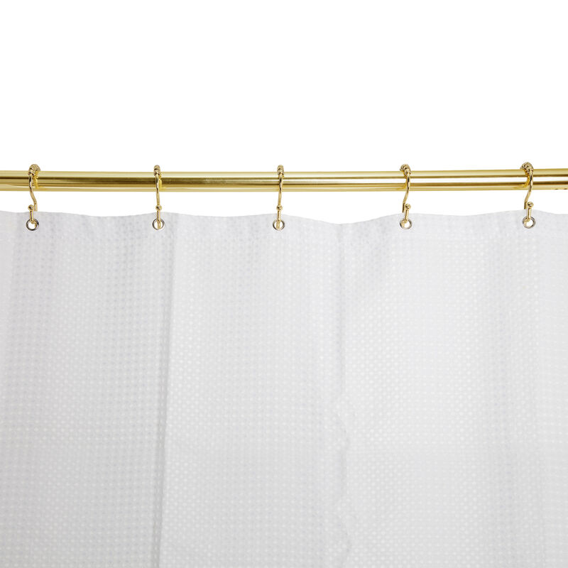 12-Piece Resistant Stepped Metal Double Shower Curtain Hooks image number 3