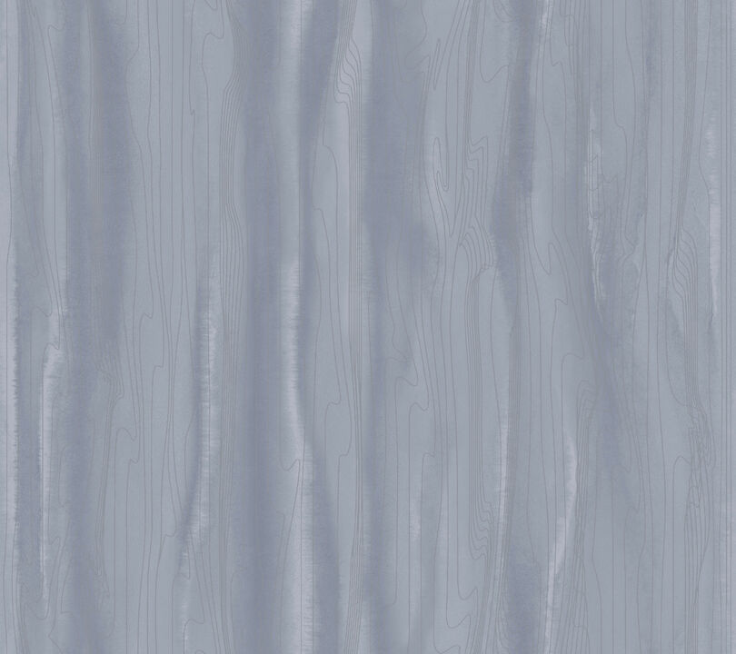 Fantasy Faux Bois Blue & Silver Wallpaper
