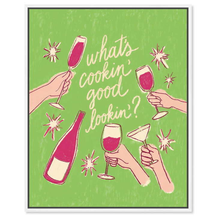 Whats Cooking Drinks and Spirits Canvas Print by Art Remedy