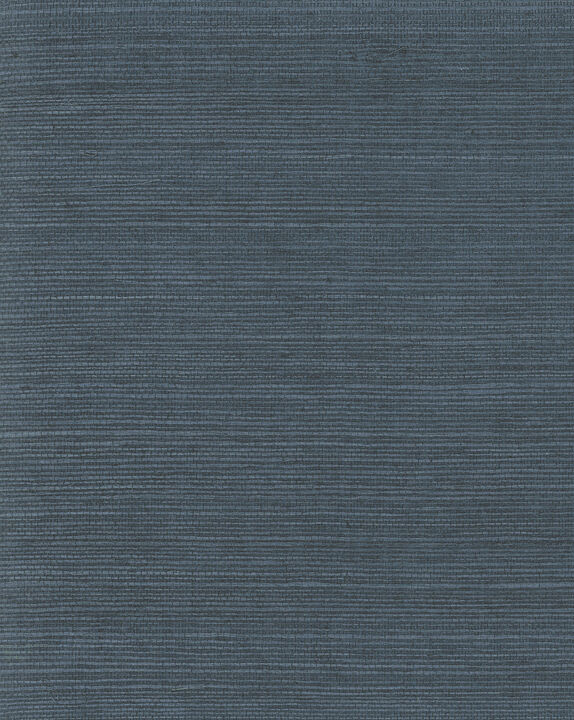 Plain Grass Sisal Grasscloth Blue Wallpaper