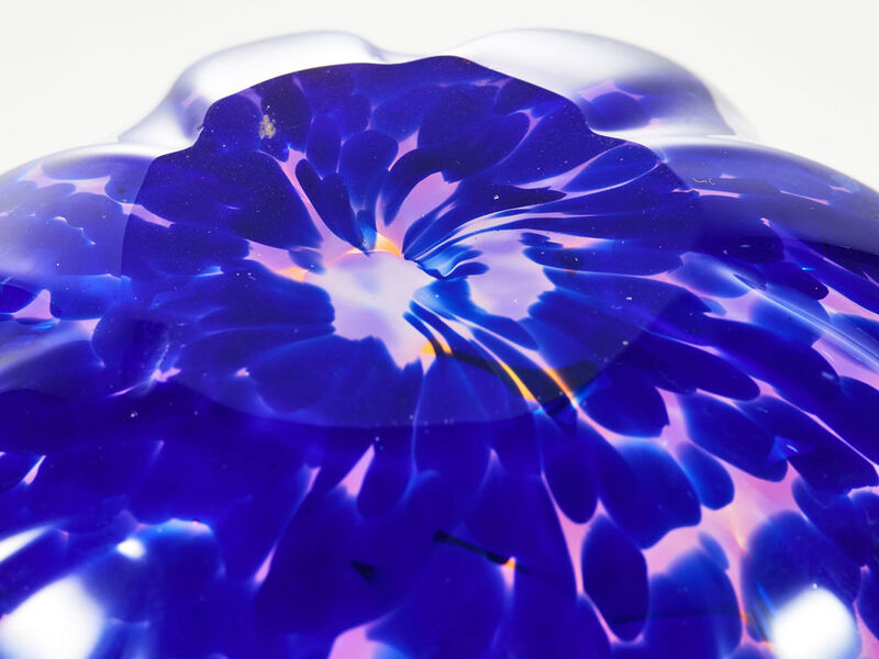 Hand Blown Multicolor Confetti Art Glass Bubble Bud Flower Vase