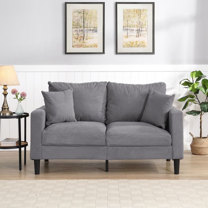 Merax Wooden Frame 2 Seats Loveseat Sofa