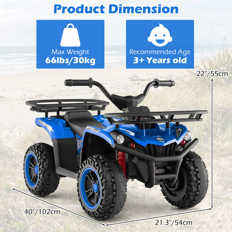 Kids Electric Ride On Quad with 24V Battery and LED Headlights for Outdoor Use image number 2
