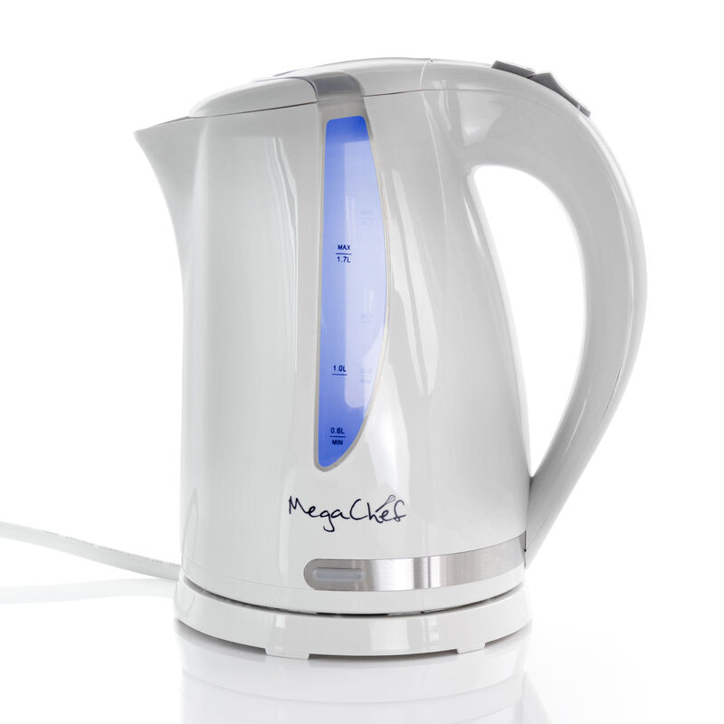 MegaChef 1.7Lt. Plastic Electric Tea Kettle- White