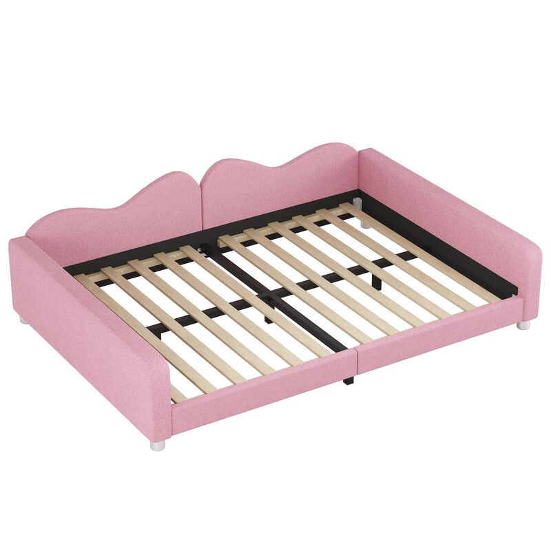 Merax Sherpa Fabric Sofa Bed Daybed. image number 4
