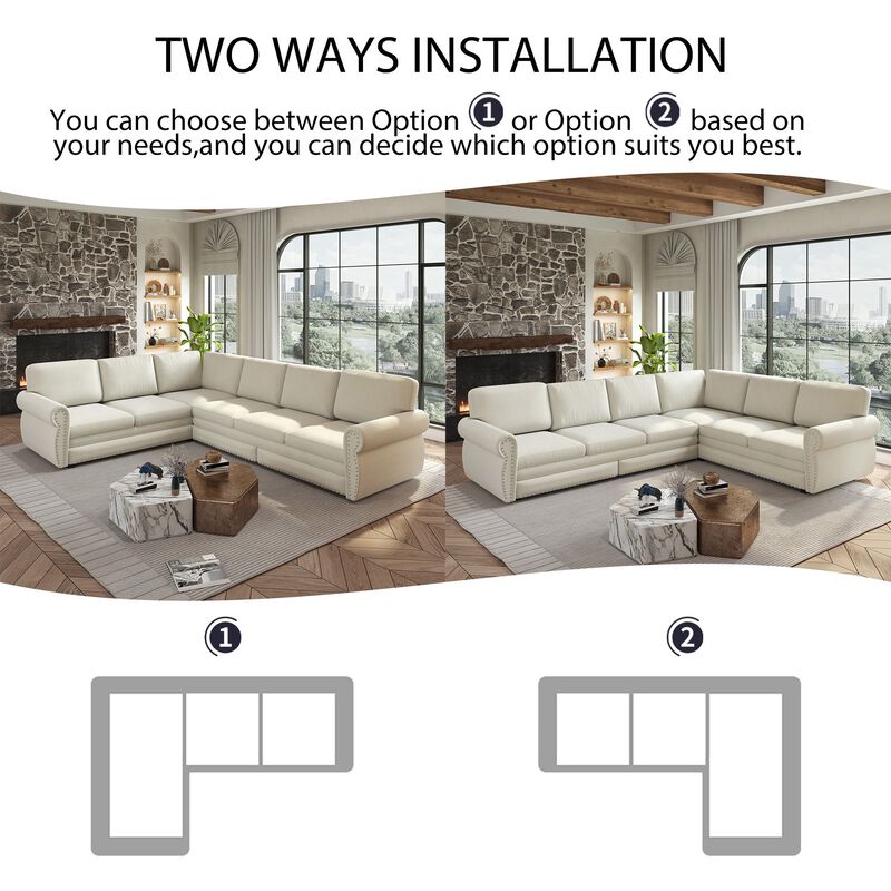 Daker Oversize L-Shaped Sofa image number 4