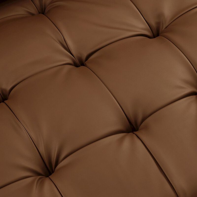 Modway Valour Tufted Vegan Leather Sofa image number 6