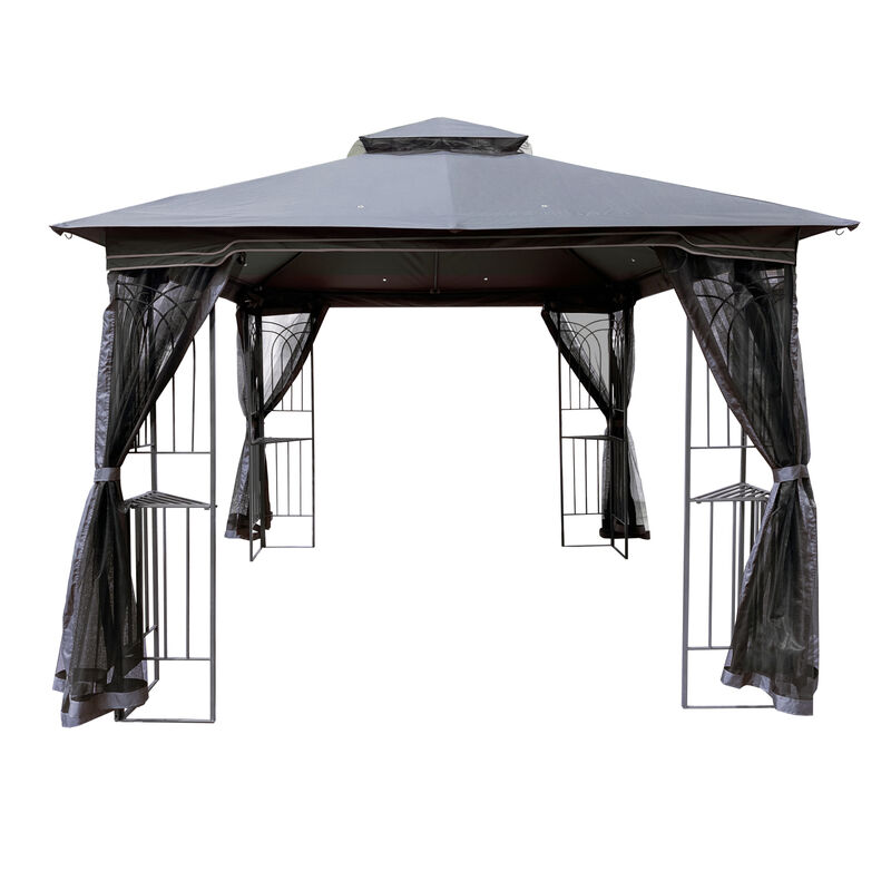 Streamdale 10x10 Patio Gazebo Canopy with Mosquito Net image number 3