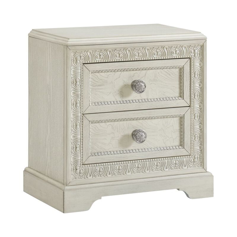 Romilly White Nightstand image number 4