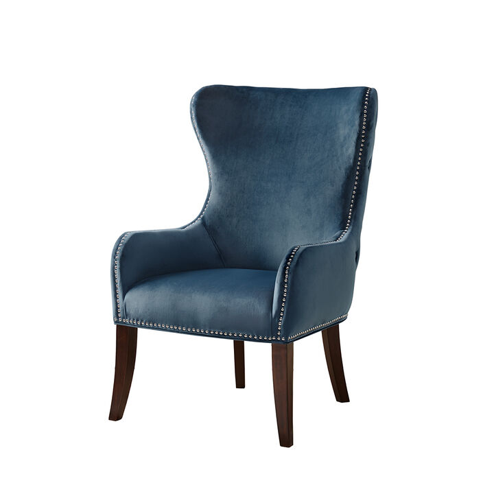 Gracie Mills Vargas Button Tufted Wingback Accent Chair